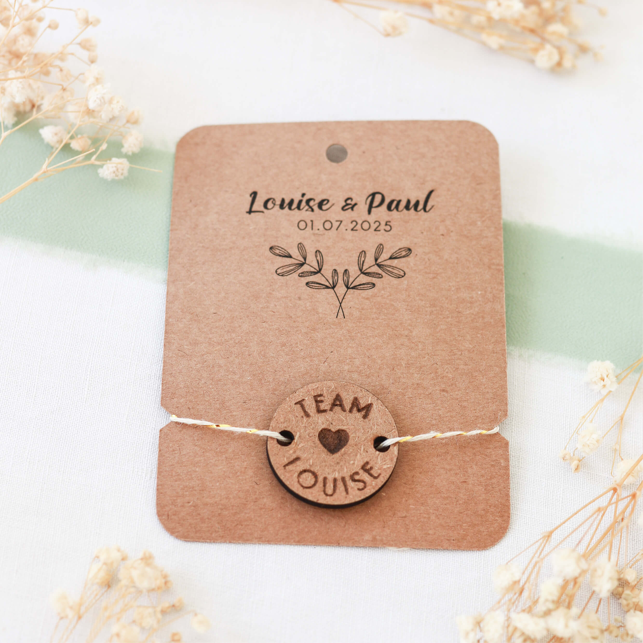 Bracelet en bois gravé personnalisé - Woodler