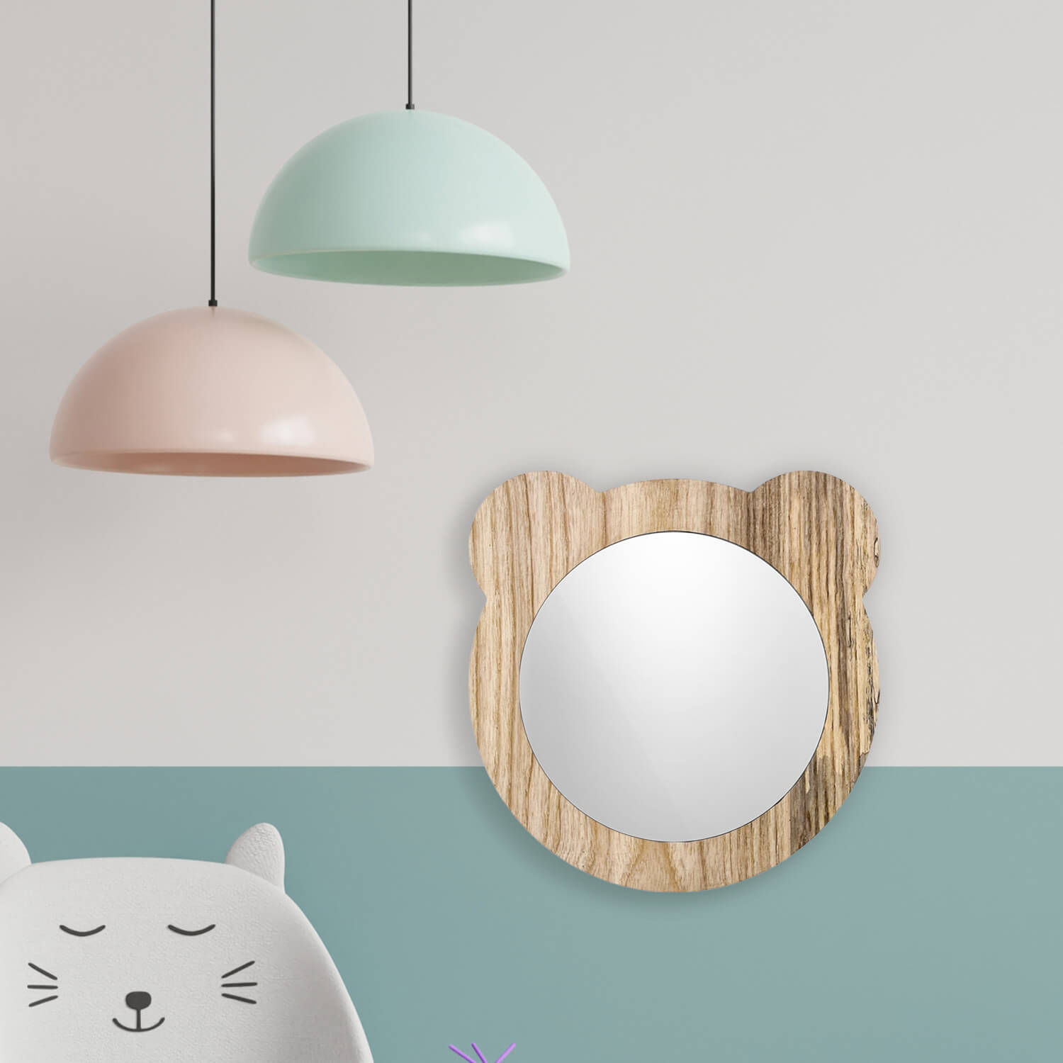 BEAR - Miroir en bois massif